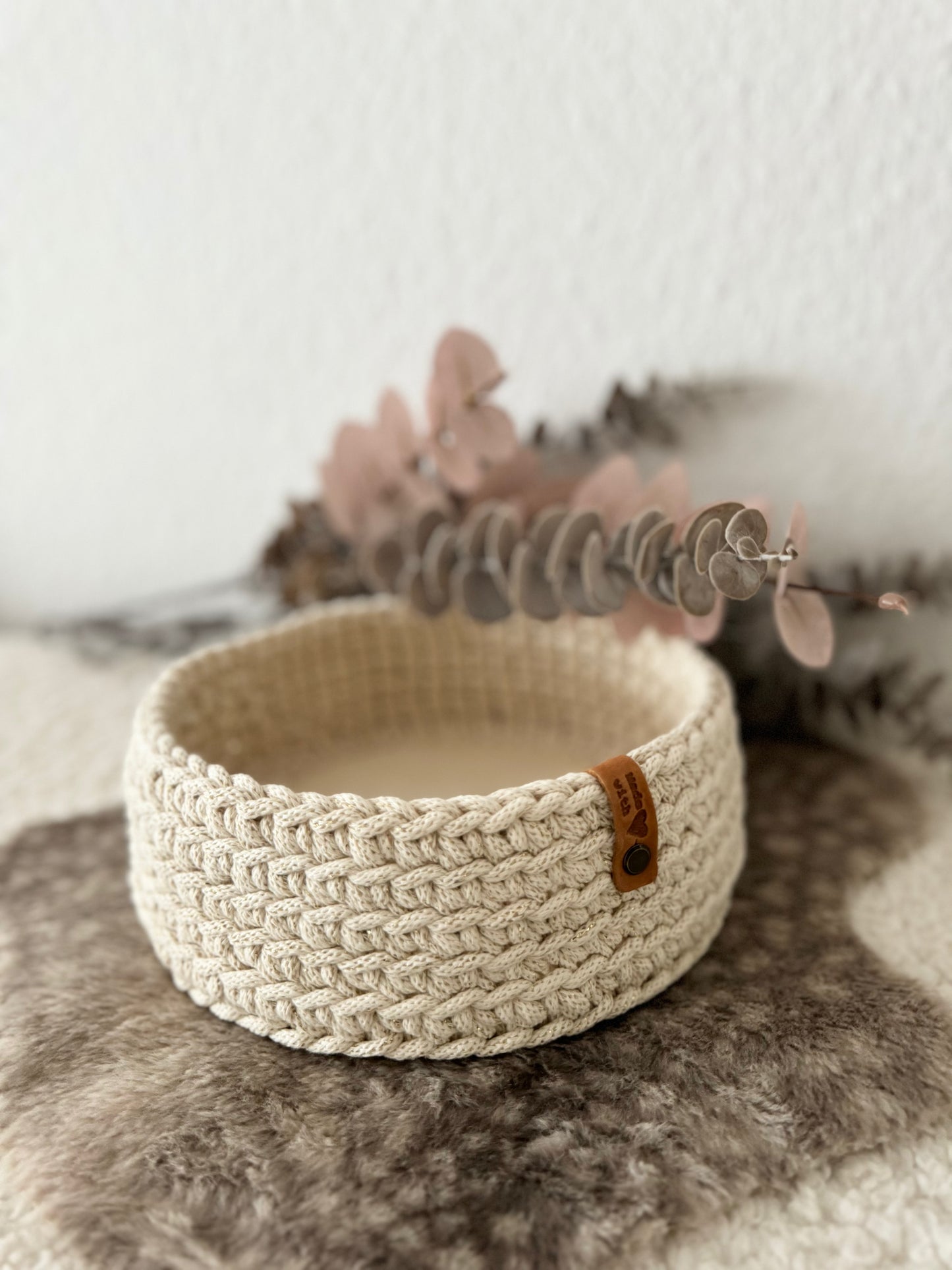 Korb mit Holzboden Ø21cm
