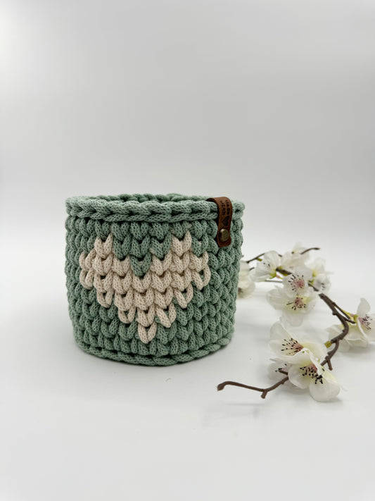 Korb mit Herz Ø14cm